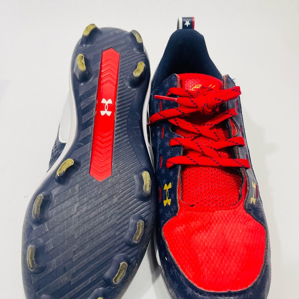 Under Armour Harper 7 Mid USA RM Jr Youth Boys Baseball Cleats Shoes (size 5.5Y) - Picture 3 of 5